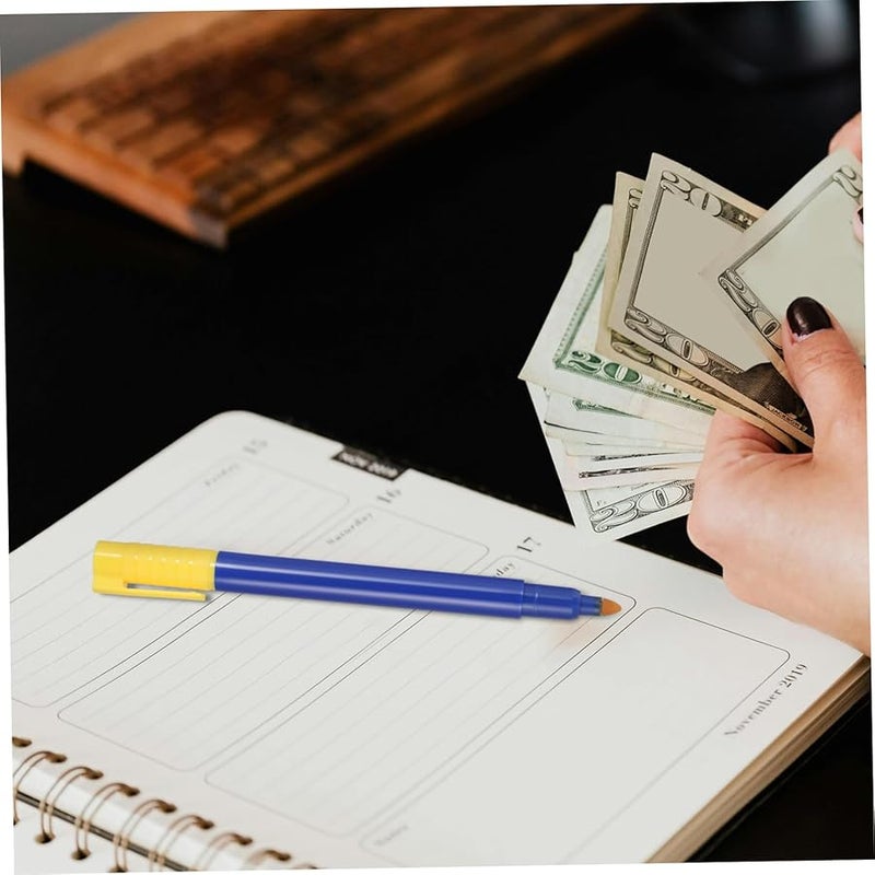10Pcs Blue Money Detector Pens Water Based Ink For Accurate Cash Verification Home Business Use - Image 4